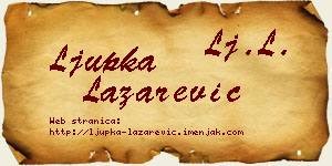Ljupka Lazarević vizit kartica